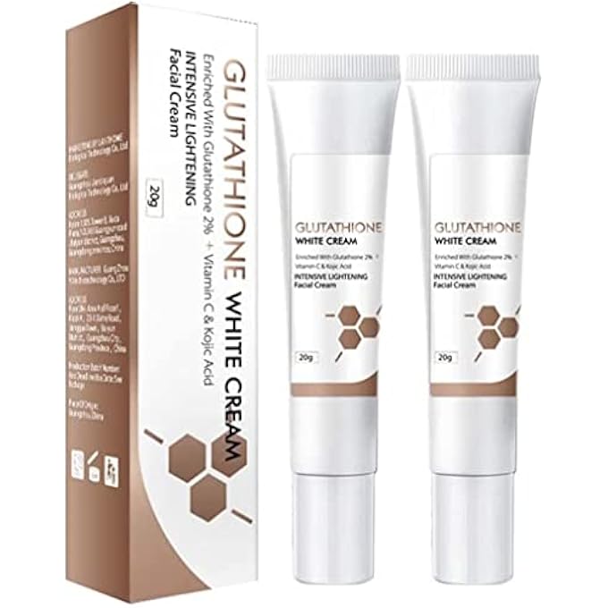 STRBOXONG GLUTATHIONE WHITENING CREAM FACIAL DARK SPOTS REMOVE, GLUTATHIONE CREAM, 20G LIGHTENING CREAM BLEMISH REMOVER CREAM, FACE MOISTURIZER, FACIAL SKIN CARE PRODUCTS, BLEMISH RELIEF DARK SPOTS CREAM (2PCS) - Image 1